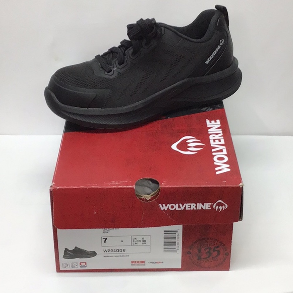 NWT Wolverine Bolt Knit Women’s Work Sneaker Black Size 7